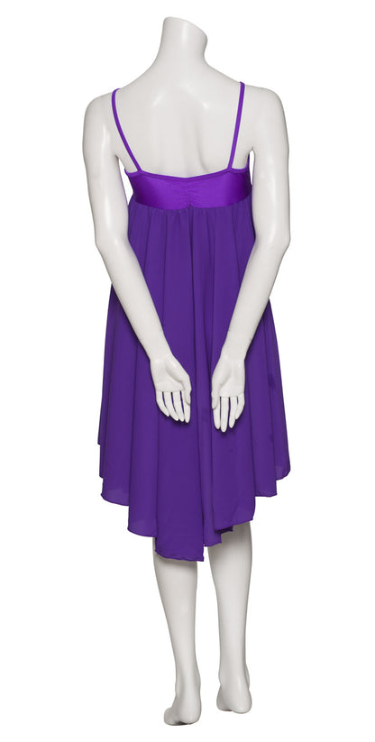 Purple All Sizes Plain Lyrical Dress Contemporary Ballet Dance Costume