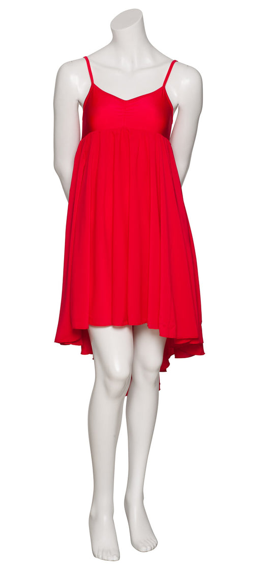 Red All Sizes Plain Lyrical Dress Contemporary Ballet Dance Costume