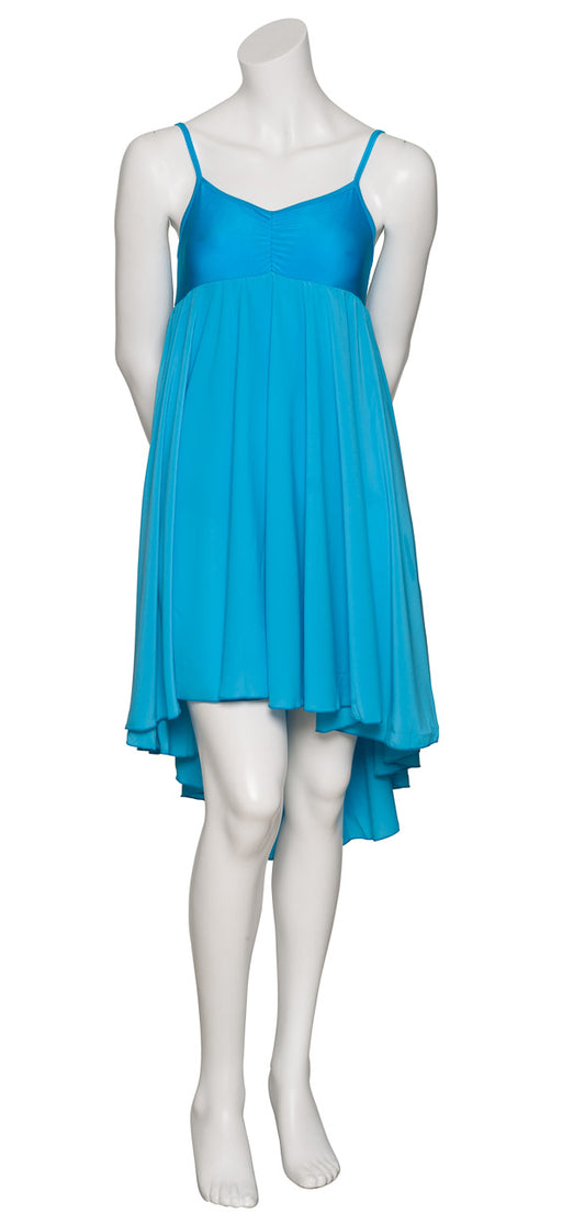 Turquoise All Sizes Plain Lyrical Dress Contemporary Ballet Dance Costume