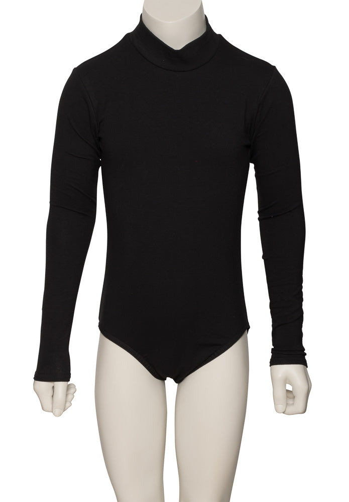 KDGC015 Girls All Colours High Neck Cotton Long Sleeve Leotard