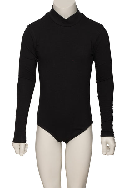 KDGC015 Girls All Colours High Neck Cotton Long Sleeve Leotard