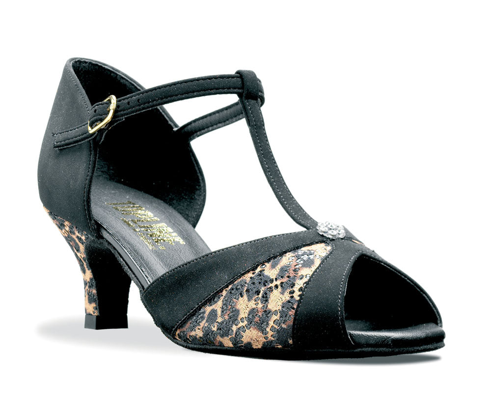 Phoebe Multi Panther Ballroom Dance Latin Shoes 2 and 2.5 Inch Flare