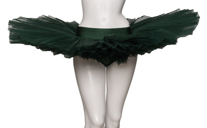 Girls Women's Forest Green Premium Professional Dance Ballet Practise Pancake Plateau Tutu Skirt