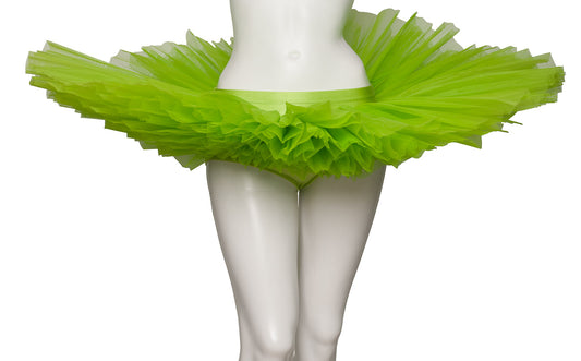 Girls Women's Lime Green Premium Professional Dance Ballet Practise Pancake Plateau Tutu Skirt