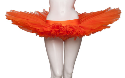 Girls Women's Orange Premium Professional Dance Ballet Practise Pancake Plateau Tutu Skirt