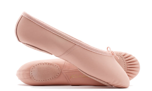 Pink Leather Split Sole Ballet Shoes