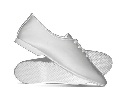 White Leather Full Suede Or Rubber Sole Jazz Shoes