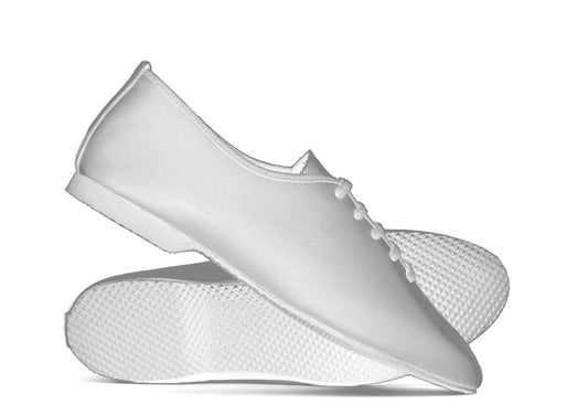 White Leather Full Suede Or Rubber Sole Jazz Shoes