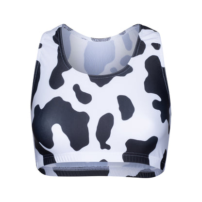 KCTP-5 All Colours and Sizes ANIMAL PRINT Racer Back Dance Fitness Gym Crop Top