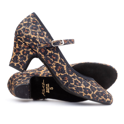 Black Panther Glitter Suede Sole Showtime Stage Dance Shoes 2 Inch Heel