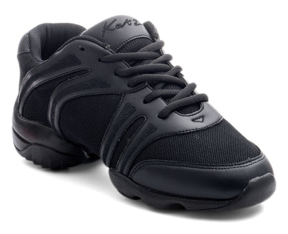 Black Lace Up Split Sole Jazz Dance Practice Shoes Sneakers Trainers