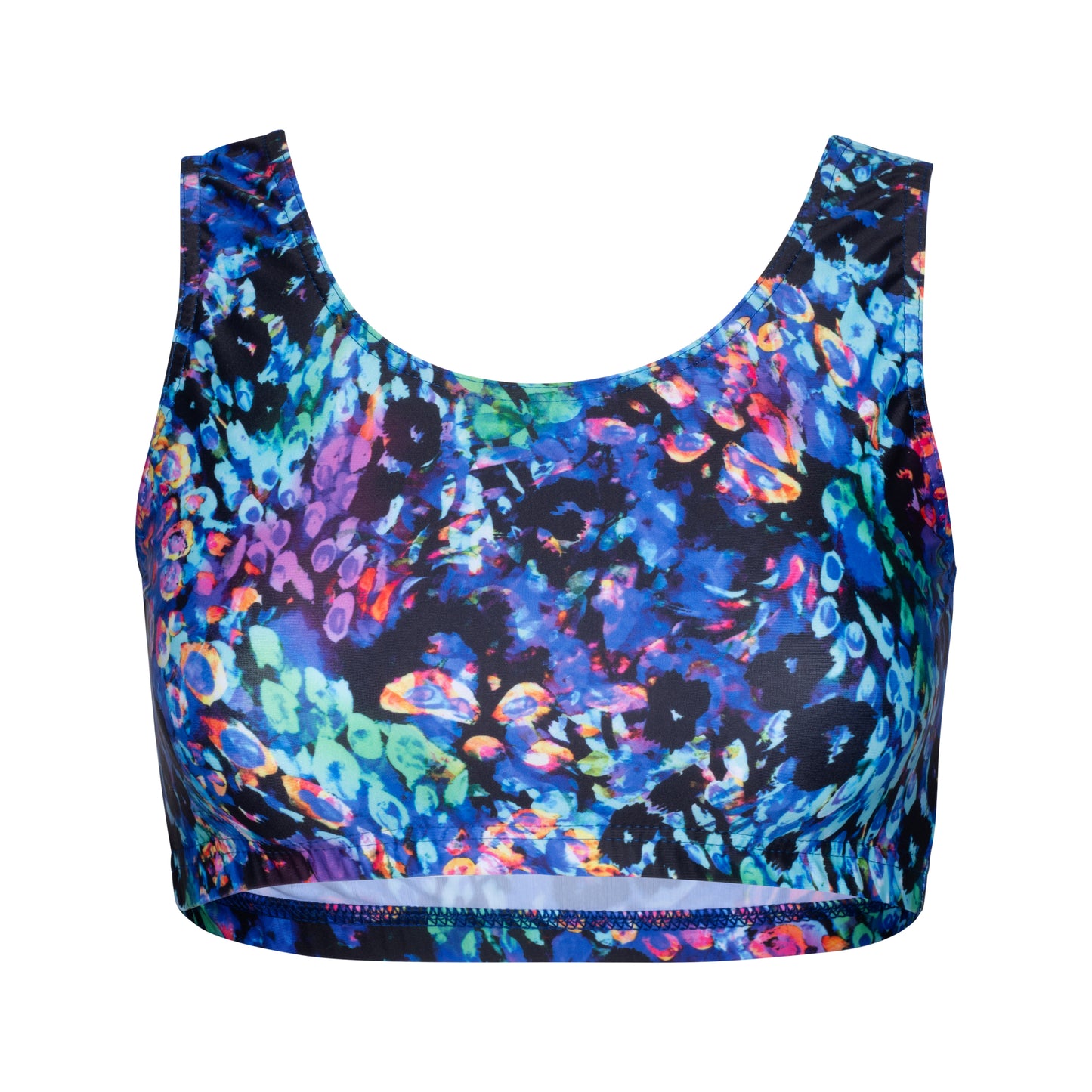 KCTN-6 All Colours and Sizes Variety Of Festival Multi Coloured Print Tank Back Dance Fitness Gym Crop Top