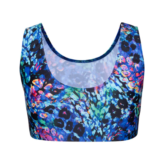 KCTN-6 All Colours and Sizes Variety Of Festival Multi Coloured Print Tank Back Dance Fitness Gym Crop Top