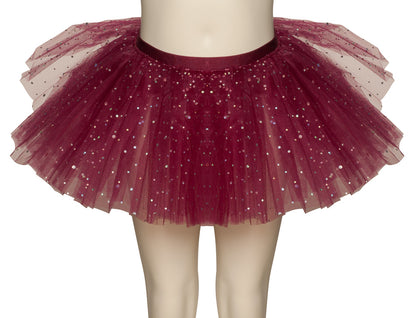 Burgundy Premium SPARKLE Dance Ballet Tutu Skirt All Sizes