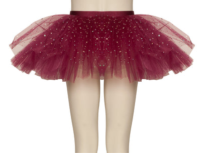 Burgundy Premium SPARKLE Dance Ballet Tutu Skirt All Sizes