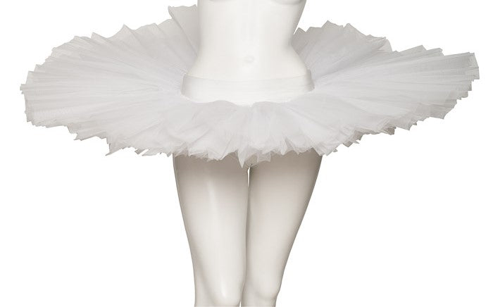 Girls Women's White Premium Professional Dance Ballet Practise Pancake Plateau Tutu Skirt