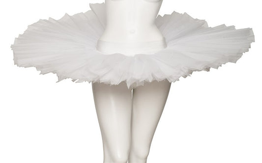 Girls Women's White Premium Professional Dance Ballet Practise Pancake Plateau Tutu Skirt