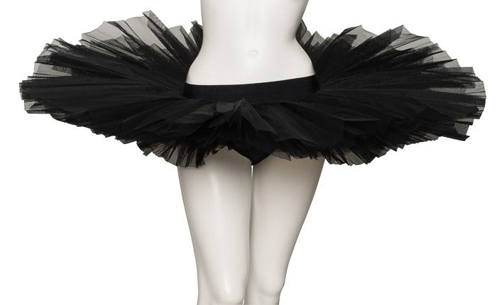 Girls Women's Black Premium Professional Dance Ballet Practise Pancake Plateau Tutu Skirt