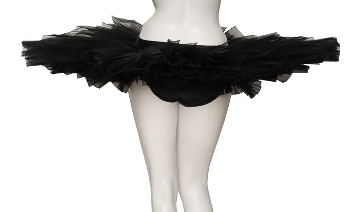 Girls Women's Black Premium Professional Dance Ballet Practise Pancake Plateau Tutu Skirt
