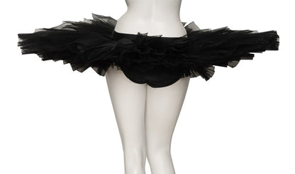 Girls Women's Black Premium Professional Dance Ballet Practise Pancake Plateau Tutu Skirt