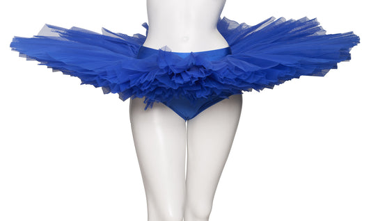 Girls Women's Royal Blue Premium Professional Dance Ballet Practise Pancake Plateau Tutu Skirt