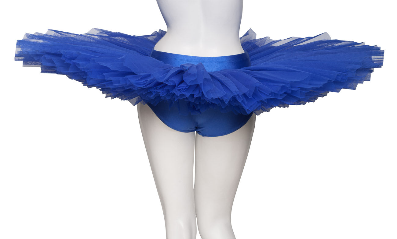 Girls Women's Royal Blue Premium Professional Dance Ballet Practise Pancake Plateau Tutu Skirt