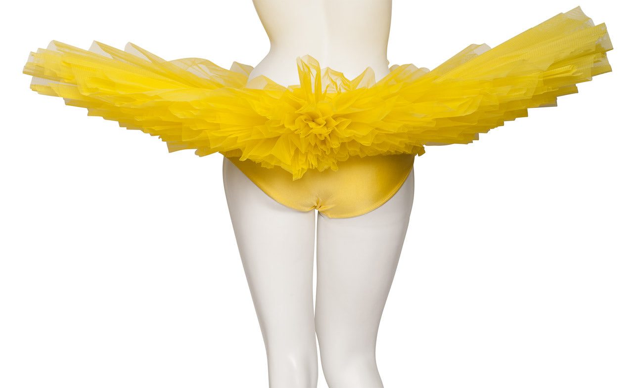 Girls Women's Yellow Premium Professional Dance Ballet Practise Pancake Plateau Tutu Skirt