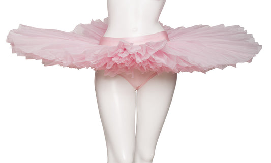 Girls Women's Pale Pink Premium Professional Dance Ballet Practise Pancake Plateau Tutu Skirt