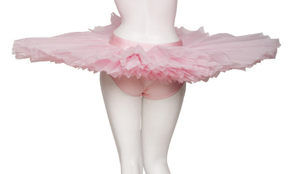 Girls Women's Pale Pink Premium Professional Dance Ballet Practise Pancake Plateau Tutu Skirt