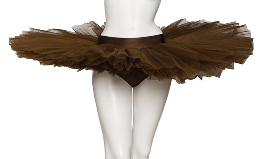 Girls Women's Chocolate Brown Premium Professional Dance Ballet Practise Pancake Plateau Tutu Skirt