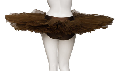 Girls Women's Chocolate Brown Premium Professional Dance Ballet Practise Pancake Plateau Tutu Skirt