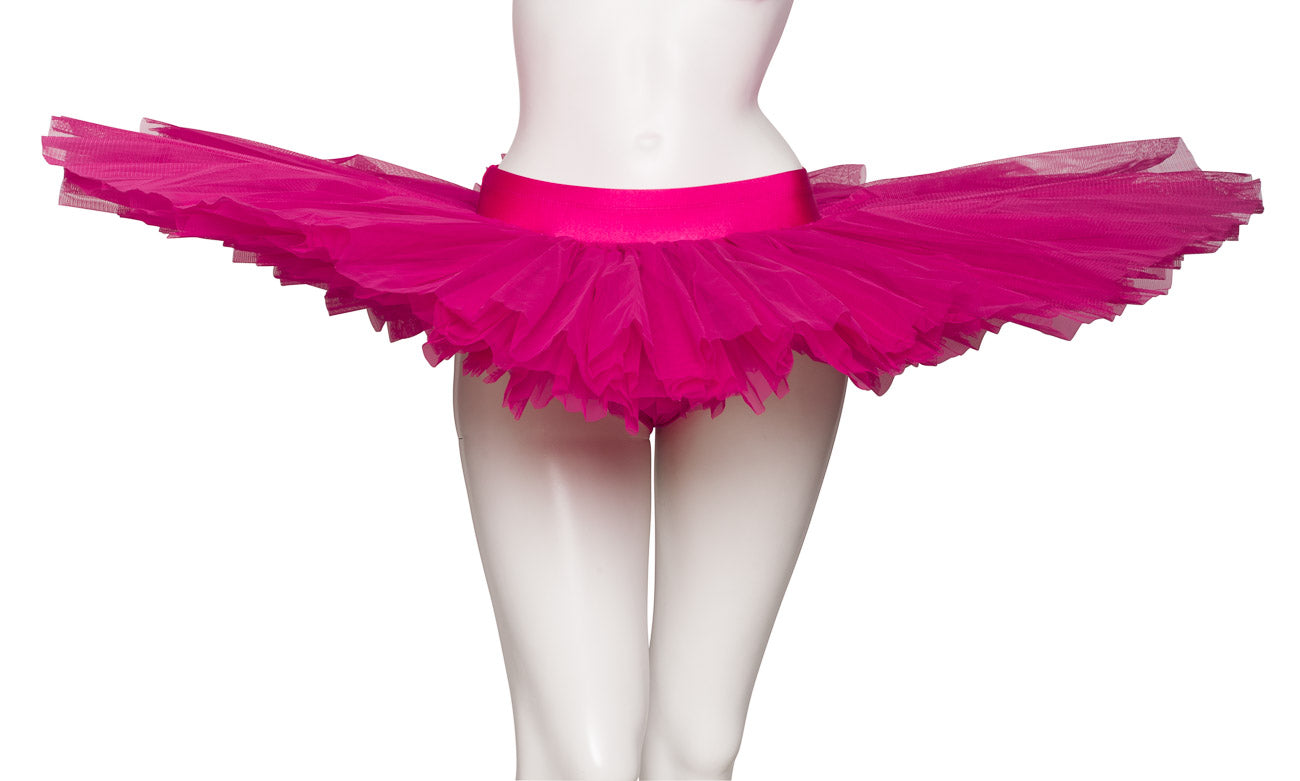 Girls Women's Fuchsia Premium Professional Dance Ballet Practise Pancake Plateau Tutu Skirt