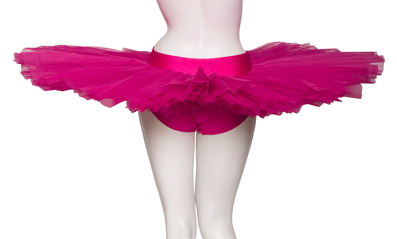 Girls Women's Fuchsia Premium Professional Dance Ballet Practise Pancake Plateau Tutu Skirt