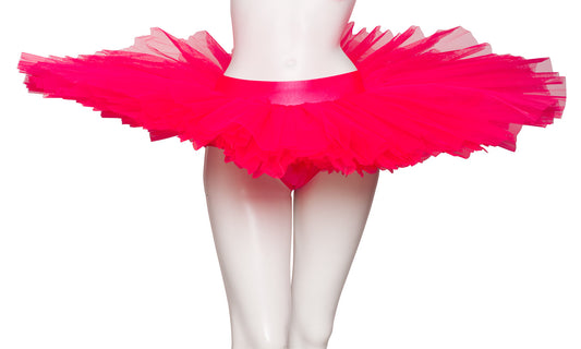 Girls Women's Coral Premium Professional Dance Ballet Practise Pancake Plateau Tutu Skirt