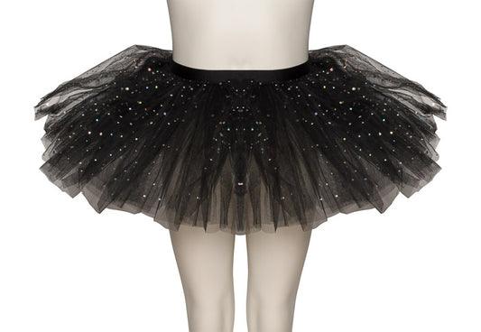 Black Premium SPARKLE Dance Ballet Tutu Skirt All Sizes