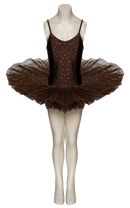Chocolate Brown Premium SPARKLE Dance Ballet Tutu All Sizes