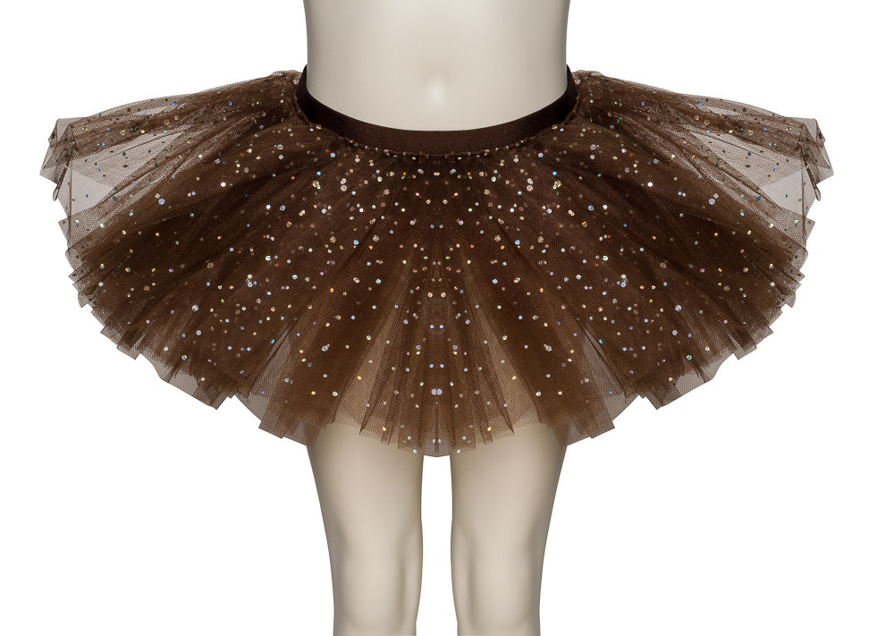 Chocolate Brown Premium SPARKLE Dance Ballet Tutu Skirt All Sizes