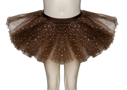 Chocolate Brown Premium SPARKLE Dance Ballet Tutu Skirt All Sizes