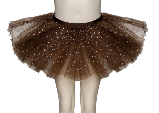 Chocolate Brown Premium SPARKLE Dance Ballet Tutu Skirt All Sizes