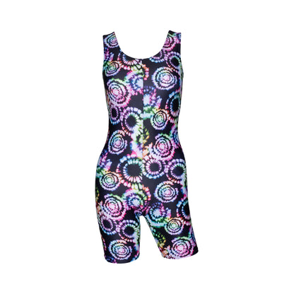 KDC018 Women's Girl's Variety Of Festival Multi Coloured Print Sleeveless Catsuit