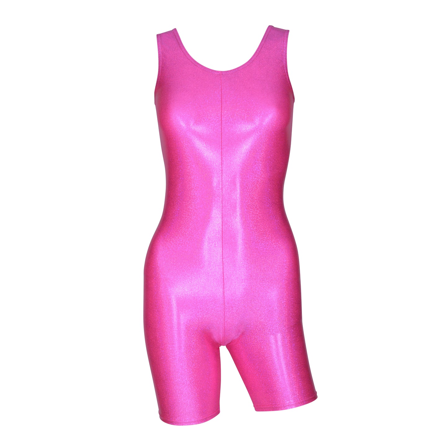 KDC018 All Colours SPARKLY HOLOGRAM Women's Girls Lycra Sleeveless Dance Catsuit Unitard
