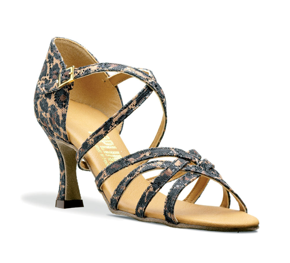 Anna Multi Panther Lurex Ballroom Dance Latin Shoes 2 and 2.5 Inch Heel