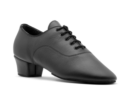 Black Multi Fibre Practice Stage Ballroom Dance Shoes 1.5 Inch Heel Latino Flex