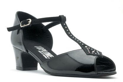 Black Patent Ballroom Dance Shoes 2 and 2.5 Inch Heel Joanna