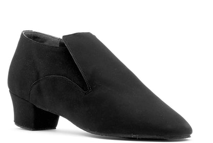 Men's Latino Half Boot Black Nubuck Ballroom Dance Latin Shoes location 5A