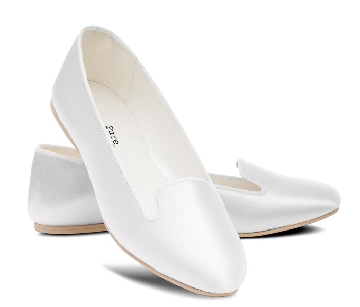 Ladies Girls Beautiful White Satin Communion Wedding Bridal Bridesmaid Shoes Lily