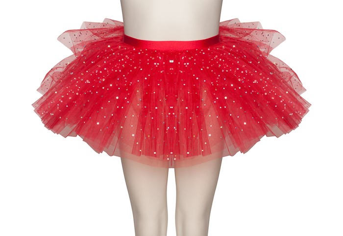 Red Sparkly Sequin Premium Tutu Skirt Dance Ballet Girls And Ladies All ...
