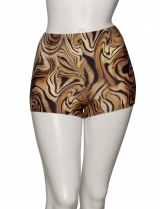 KDC017 Leopard Animal Print Long Sleeve Footless Dance Catsuit By Katz Dancewear