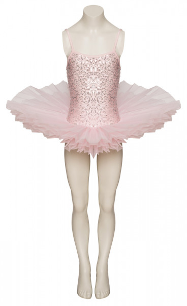 Pale Pink Premium Dance Ballet Tutu With Silver Sequins