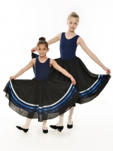 Katz Dancewear Girls Ladies Navy Blue Dance Ballet Pull On Georgette Chiffon Skirt RAD ISTD KDGS01 